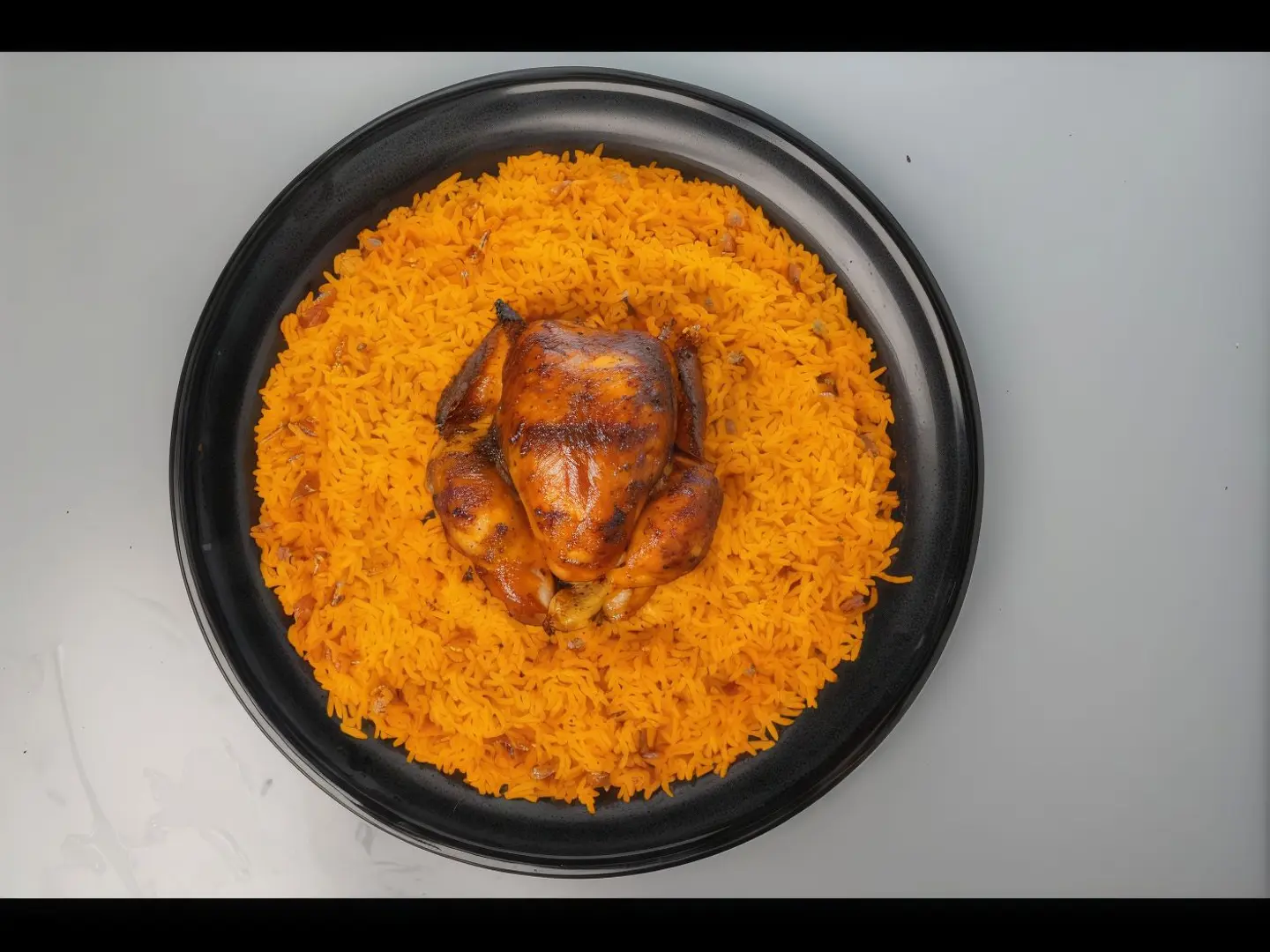 دجاج شواية على الحطب مع أرز بخاري