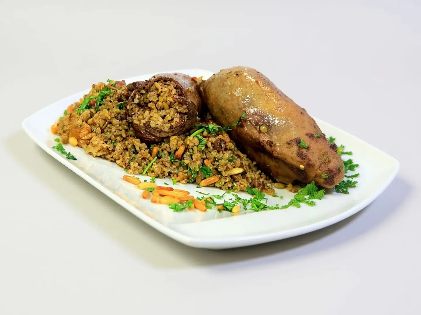 وجبة فرد حمام طازة محشي