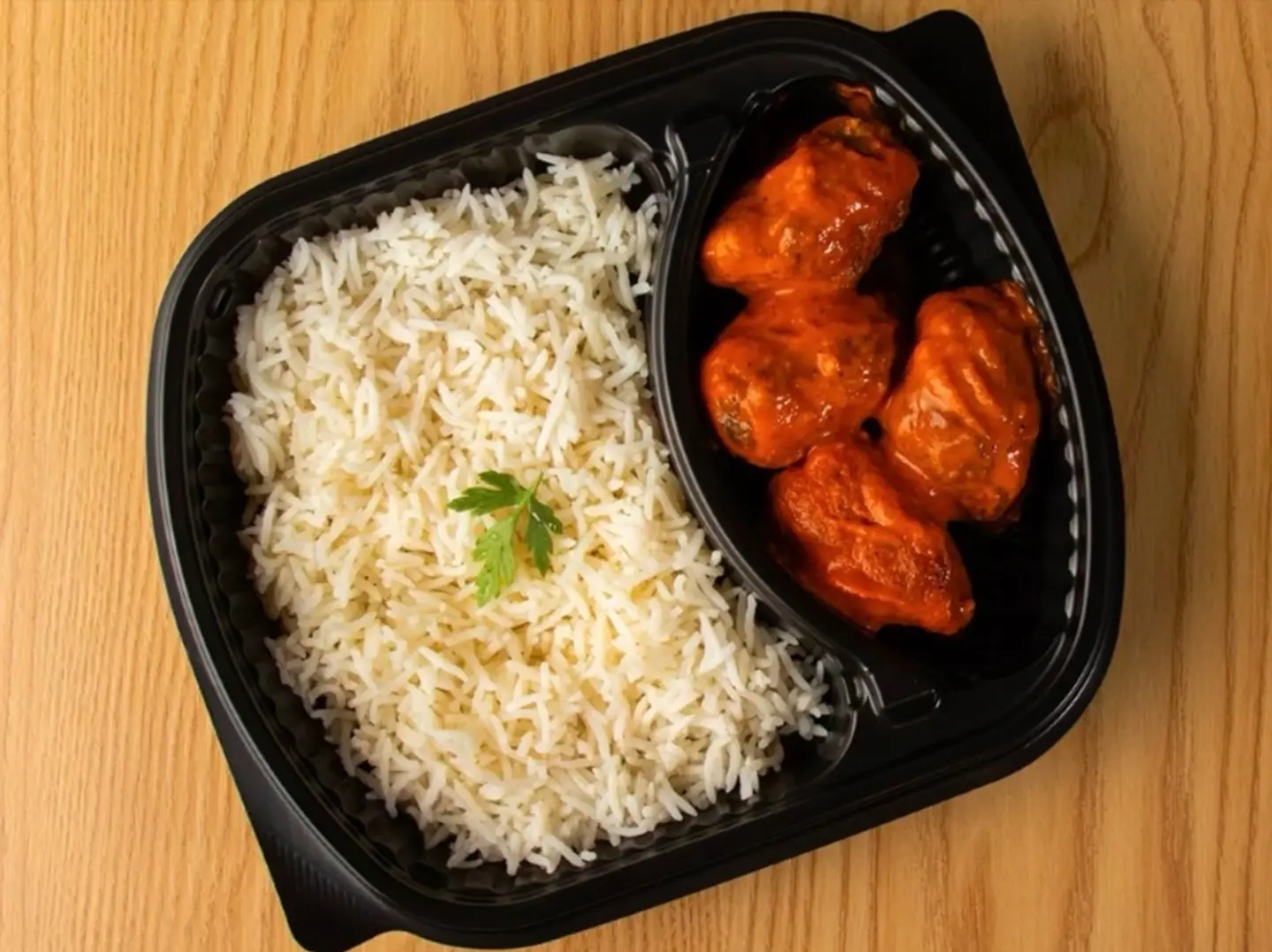 Meat Kofta With Red Sauce And White Rice