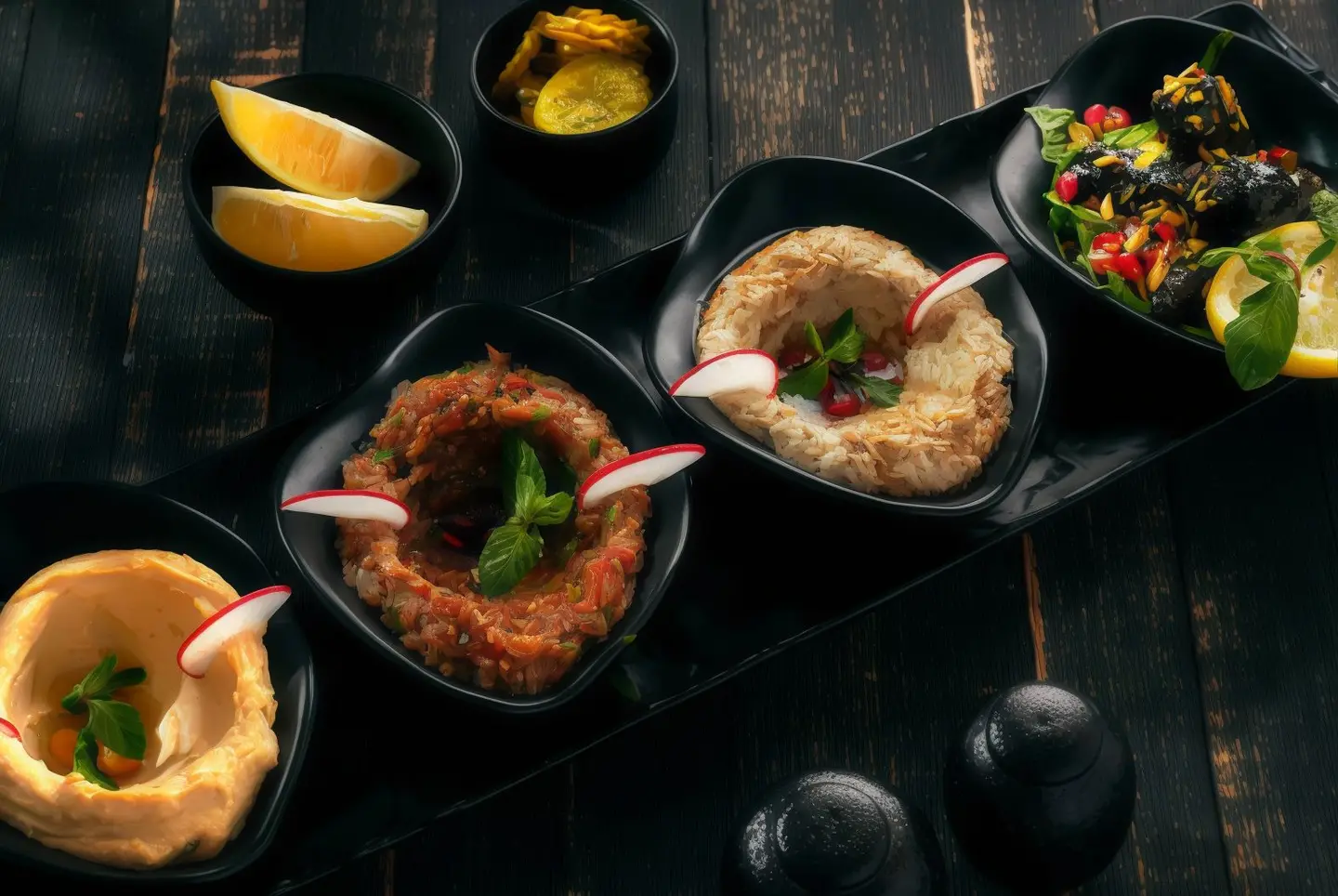 صحن مقبلات مشوي بلدي لشخصين