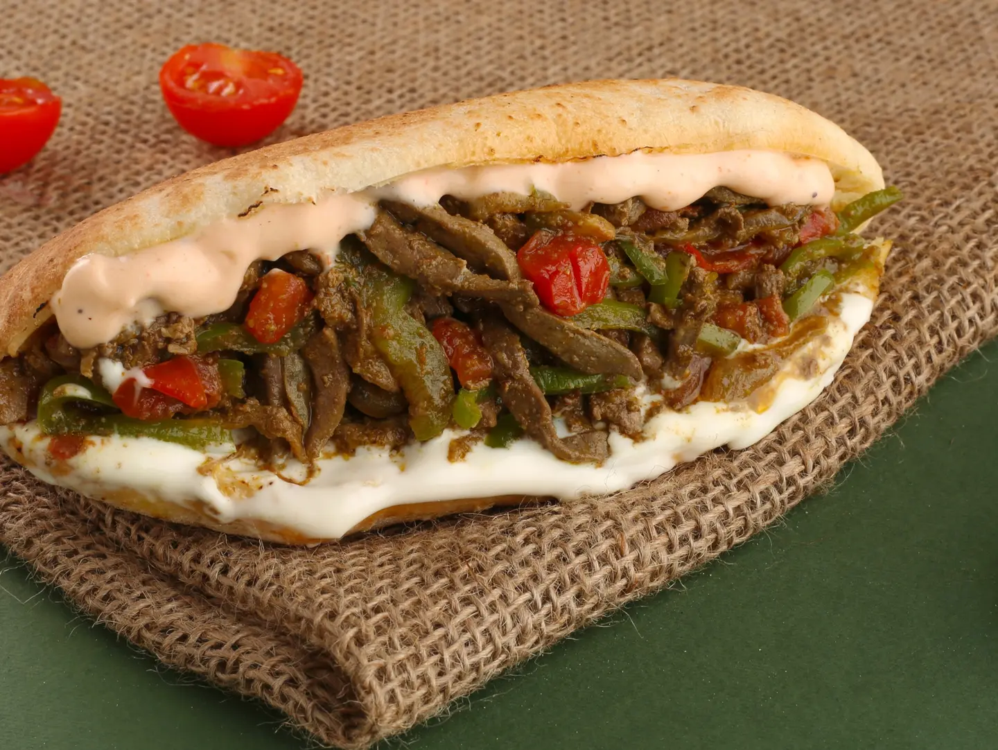 كبدة جبن صمون عراقي