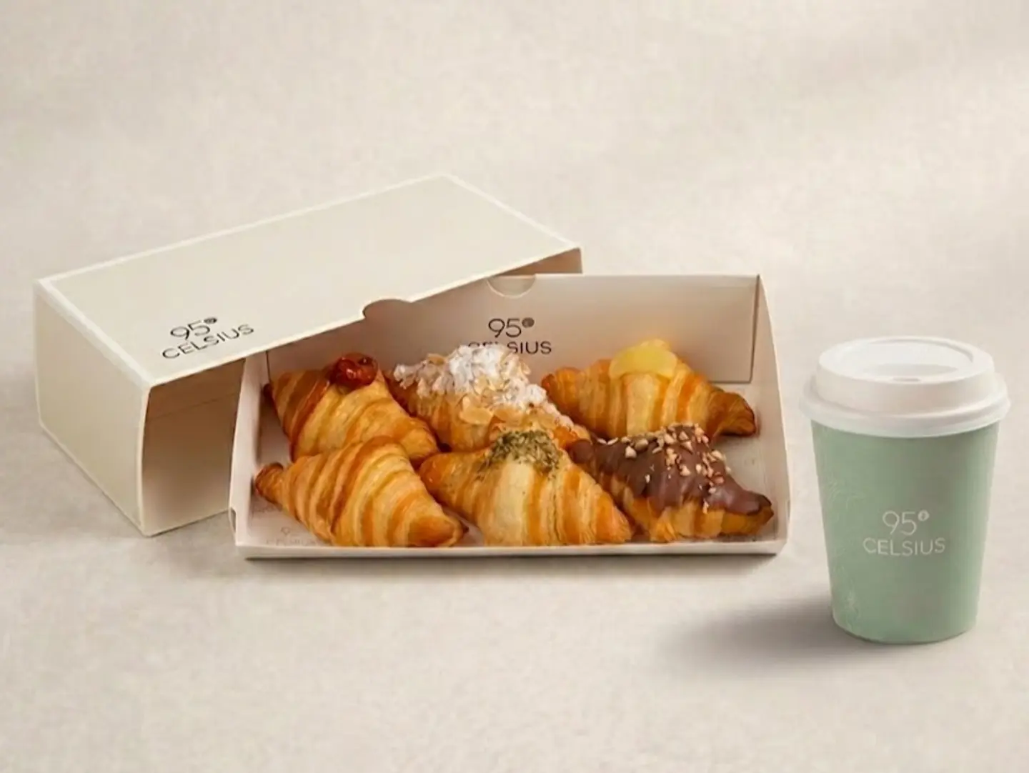 Mini Croissant With Coffee Of The Day