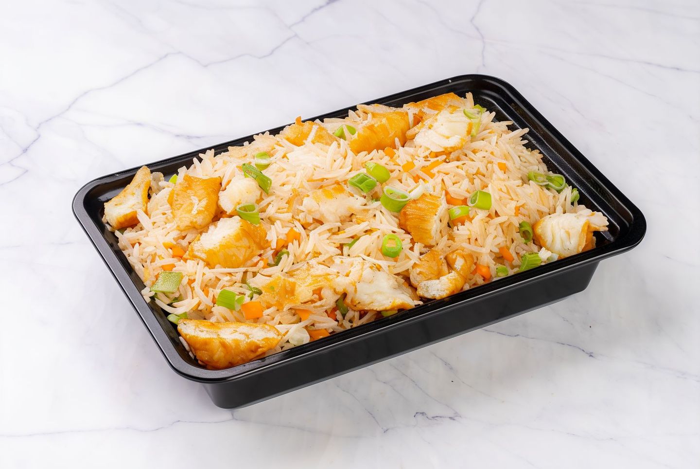 Fried Rice With Fish Teppanyaki