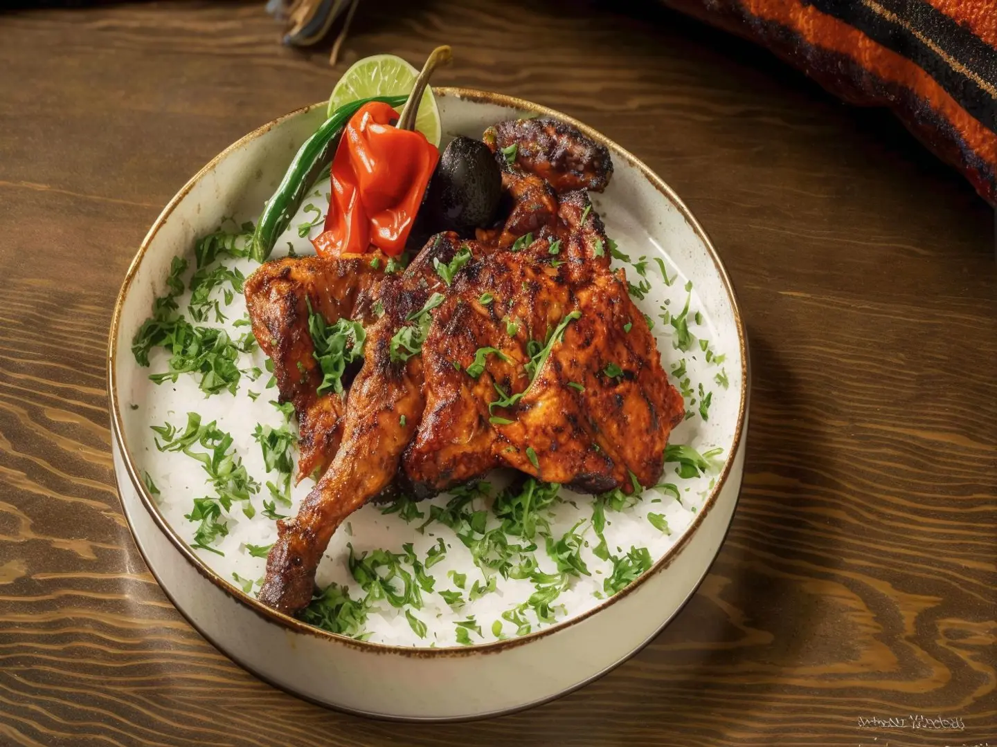 Grilled On Coals Half ( No Rice )