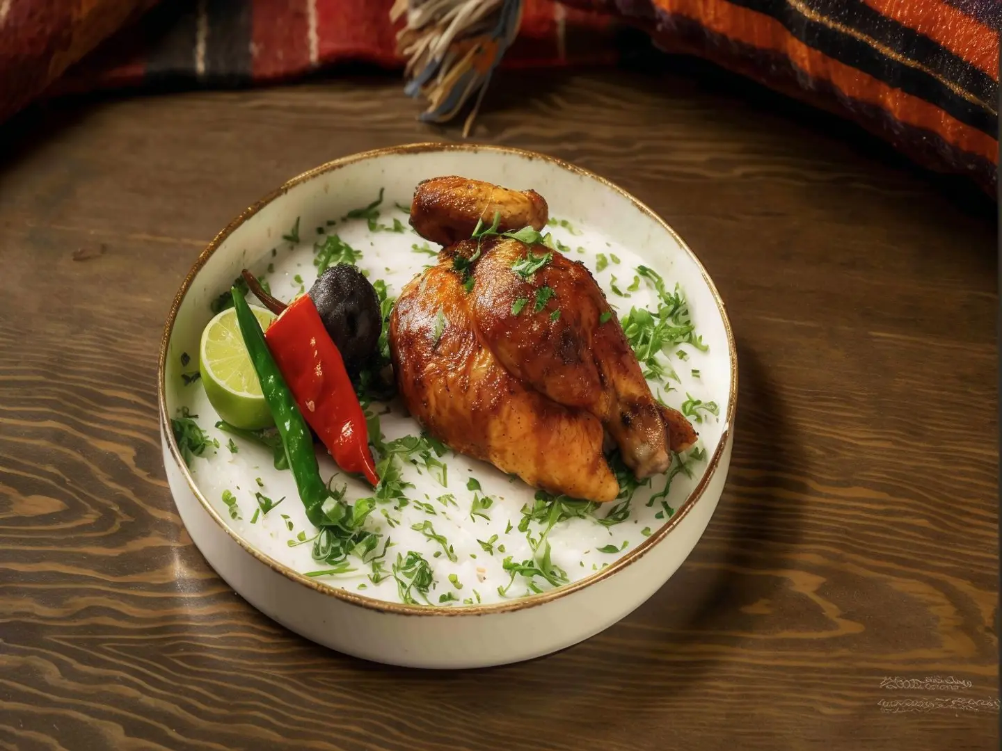 Roasted Chicken Half ( No Rice )