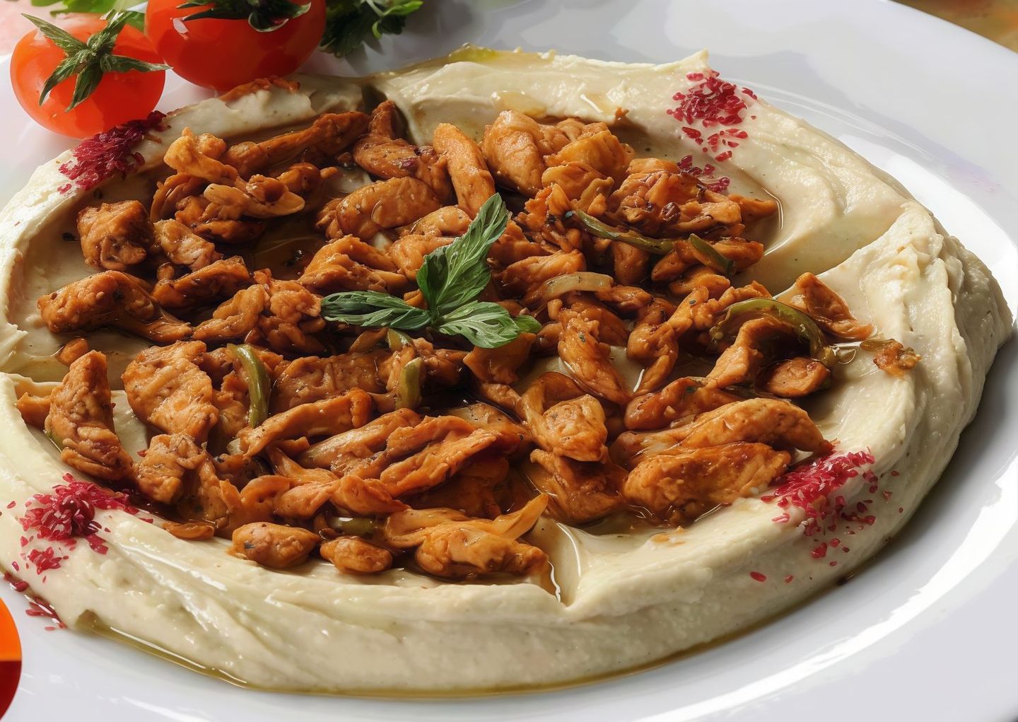 طبق حمص دجاج