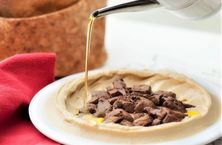 طبق حمص كبدة