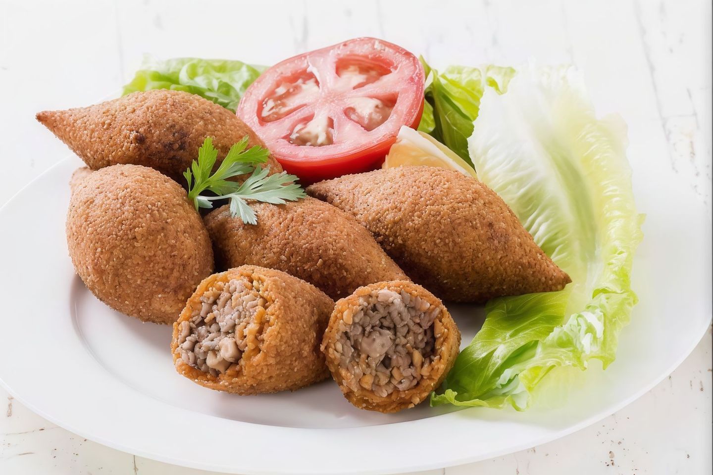 سندويش كبة مع حمص