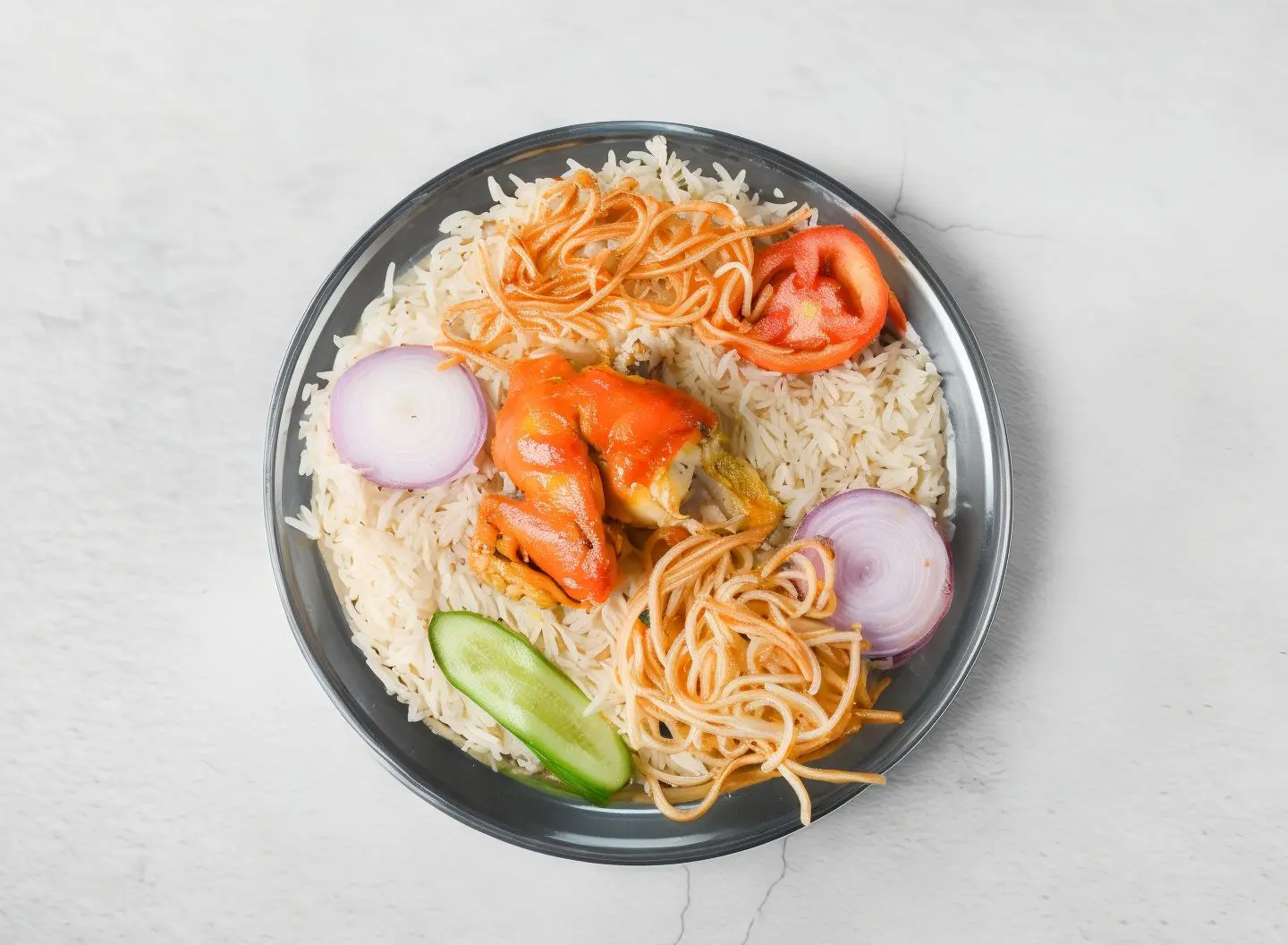 ربع حبة دجاج مندي رز عادي