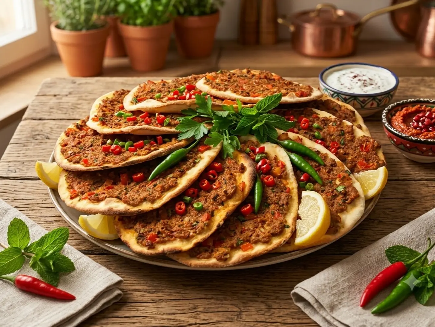 Syrian Flatbread With Tomatoes .