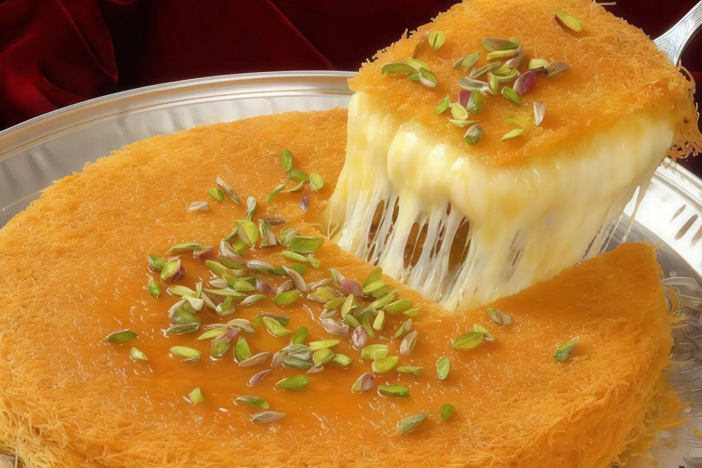 Soft Nabulsi Kunafa Tray - 1 Kg With Cream