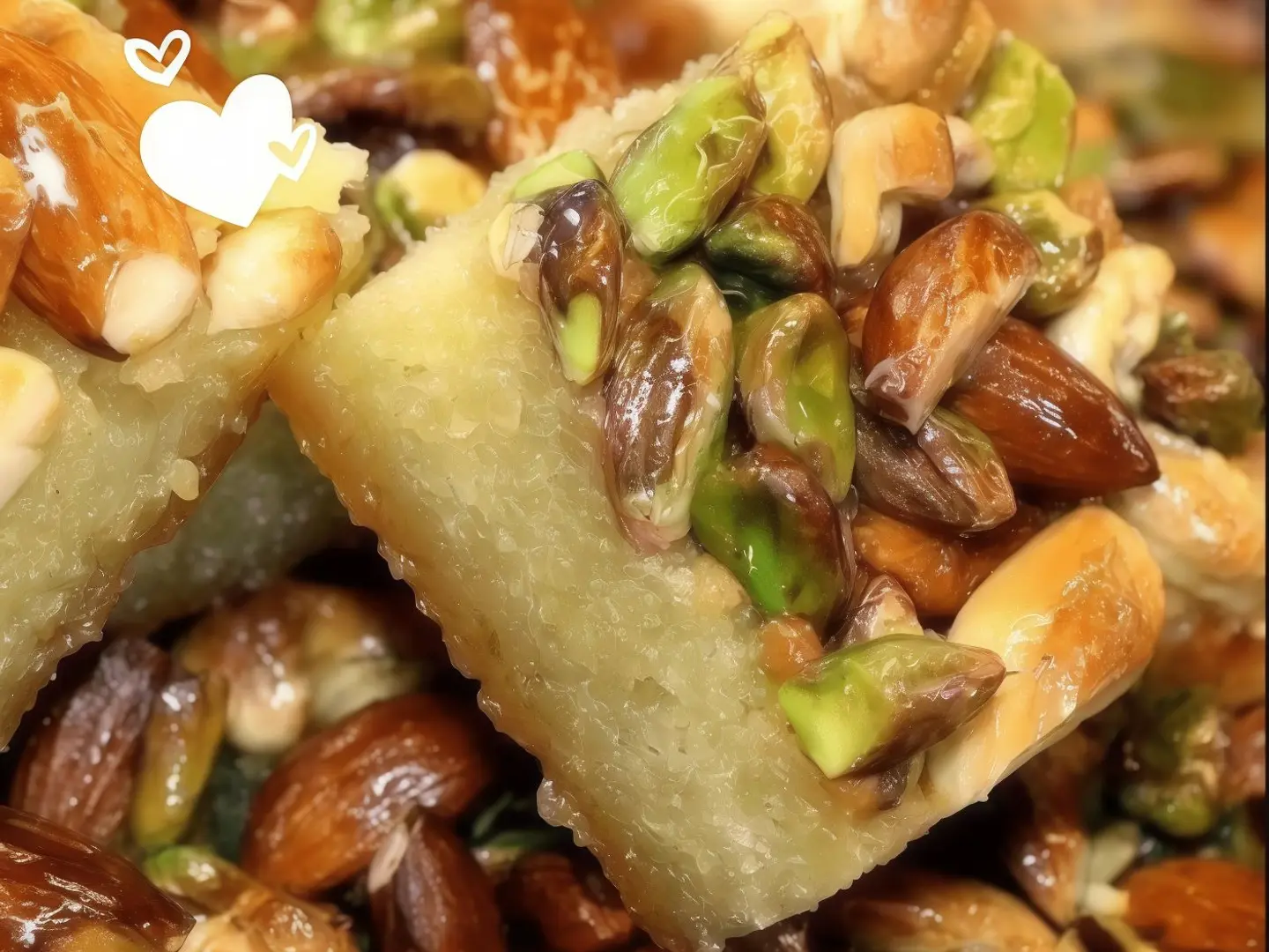 بسبوسة نبكية بالفستق الحلبي ربع كيلو