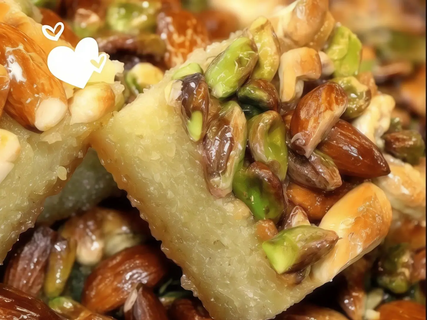 بسبوسة نبكية بالفستق الحلبي نص كيلو