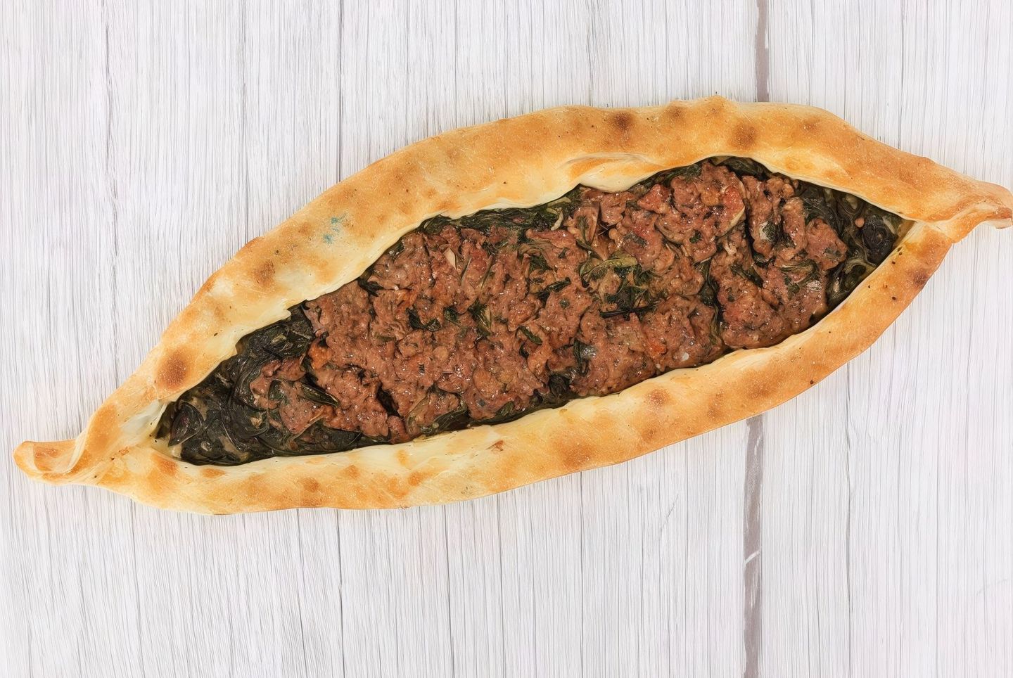 لحم بالسبانخ - وسط