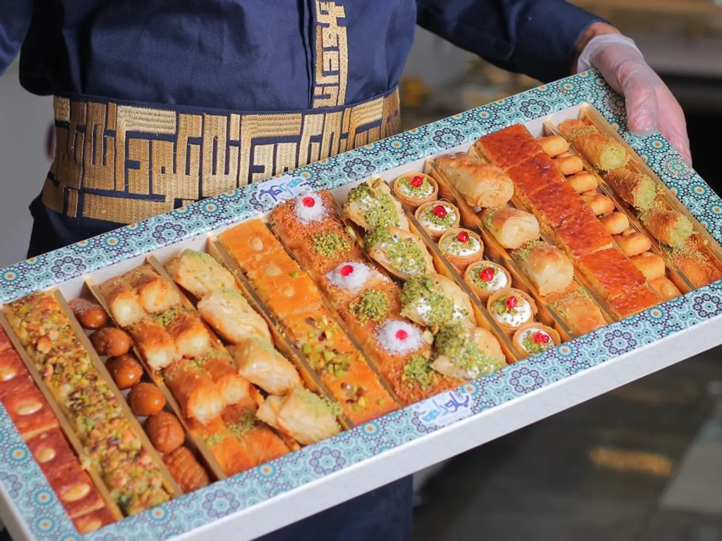 Fresh Collection Of Sweets Big Size Tray
