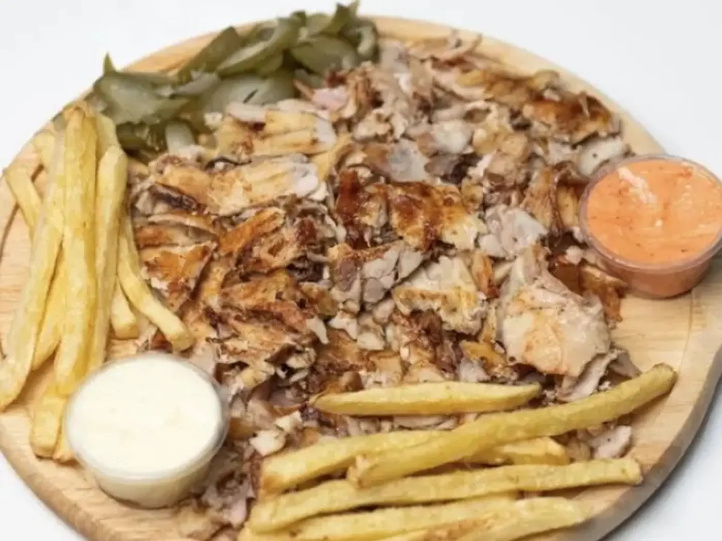 صحن شاورما وسط