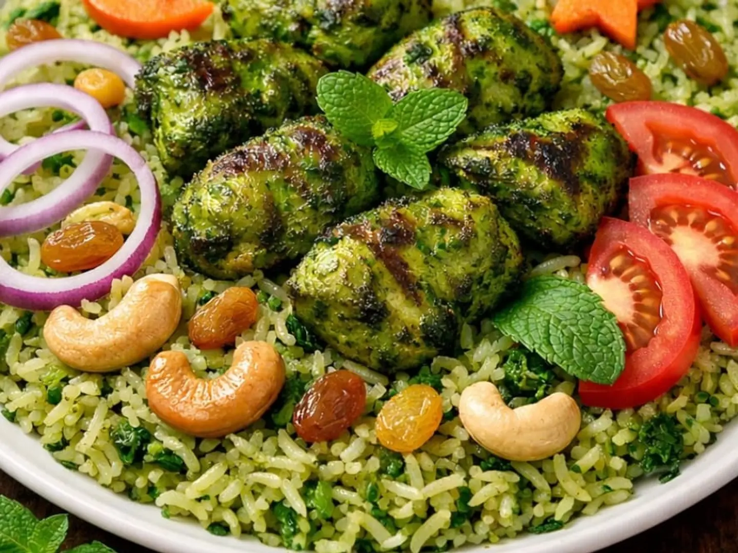 برياني أخضر