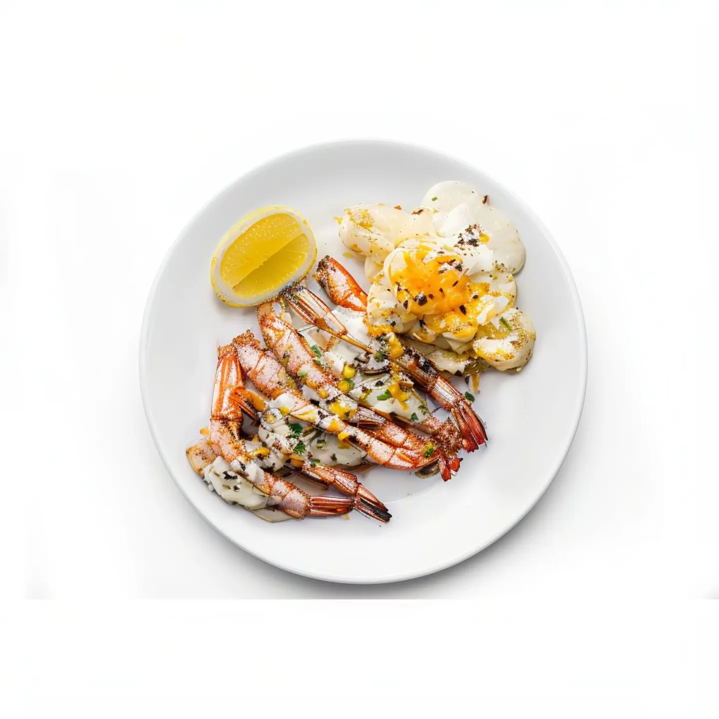 أسياخ الجمبري المشوي