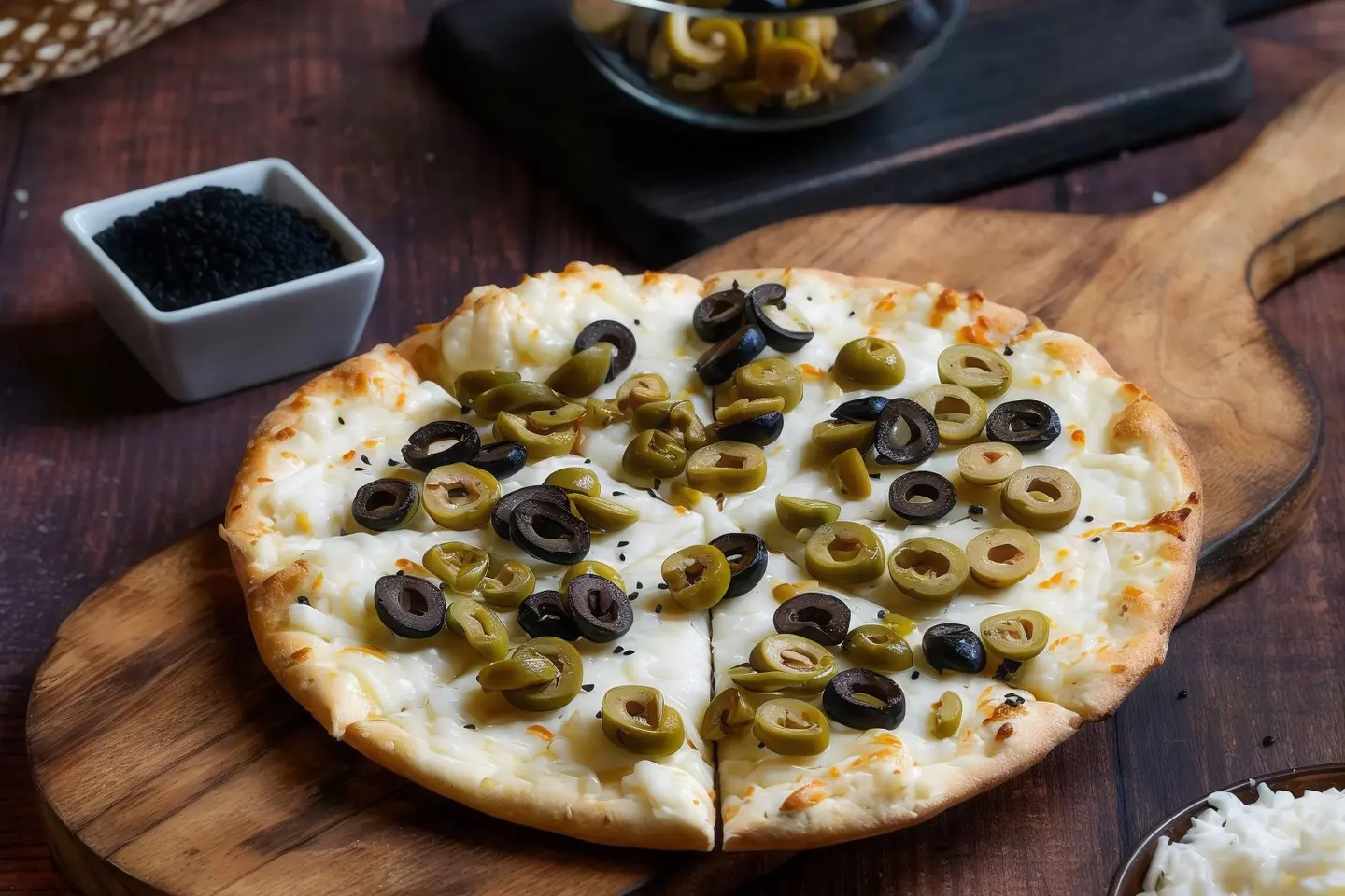Cheese With Olives Manakish