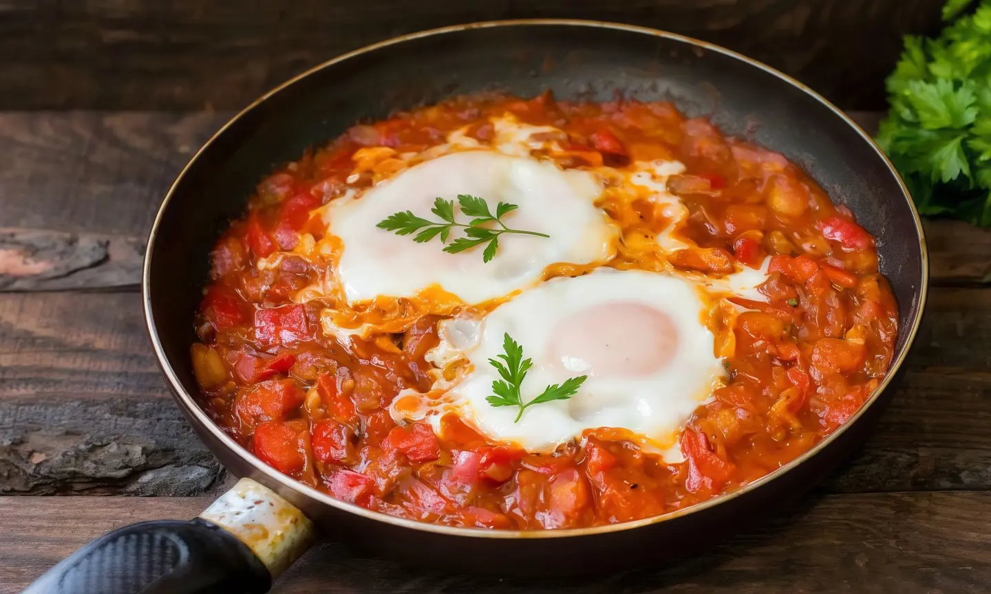 صحن فاصوليا بالبيض