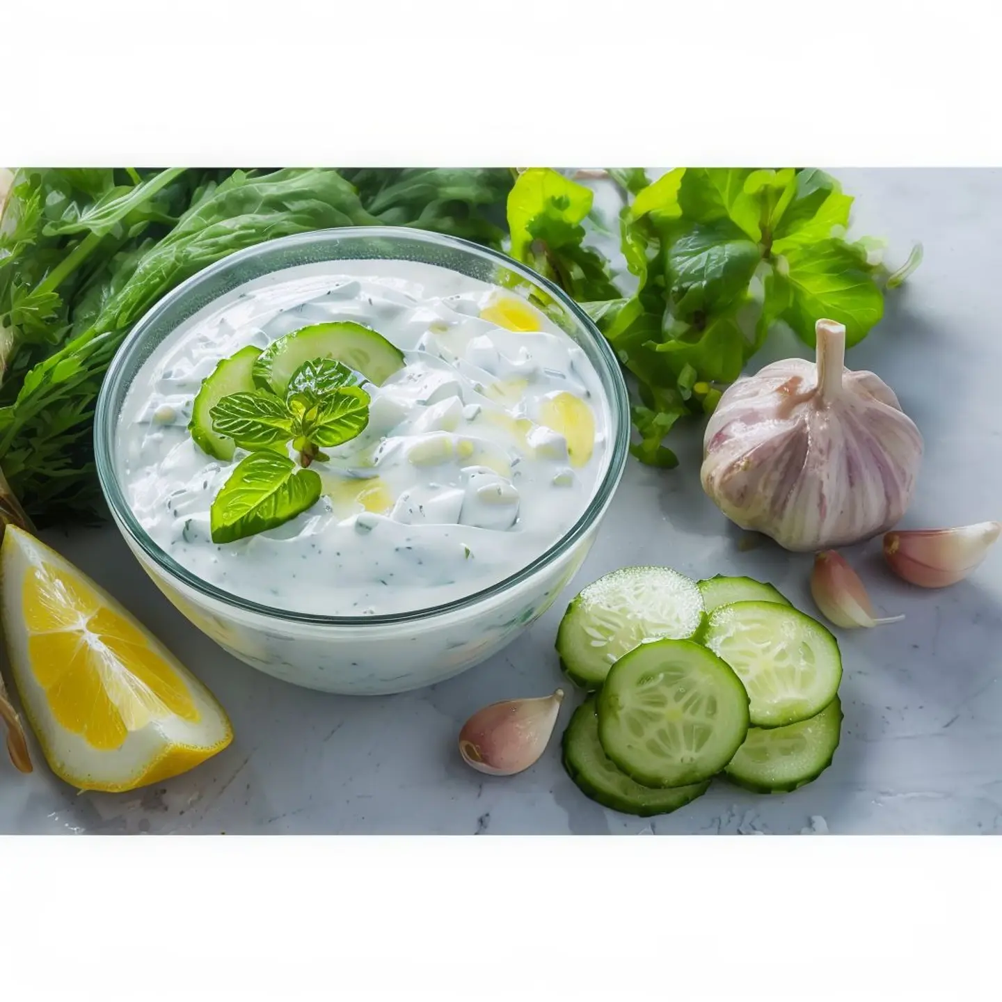 سلطة زبادي بالخيار