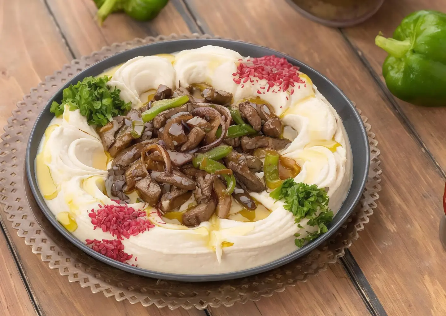 Hummus Fattah With Pine Nuts