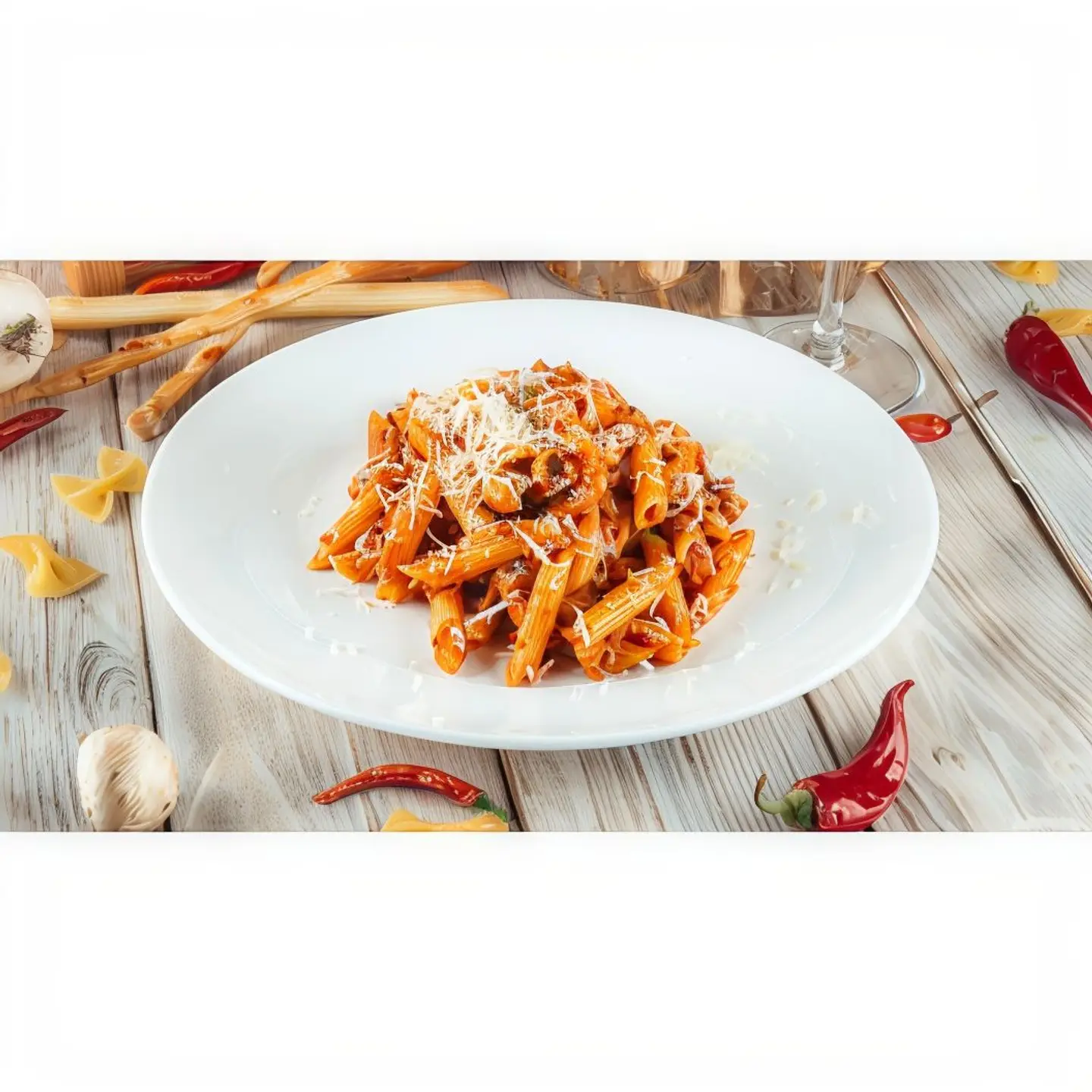 Penne Pasta With Chicken Milan Way