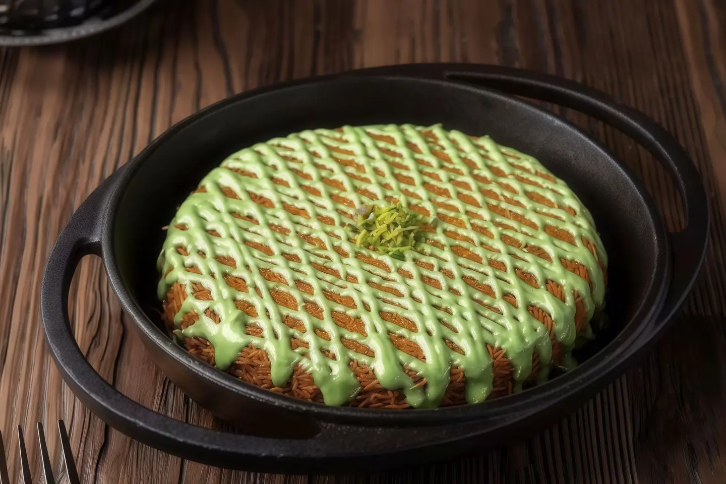 كنافة بين نارين بيساتشيو  - وسط