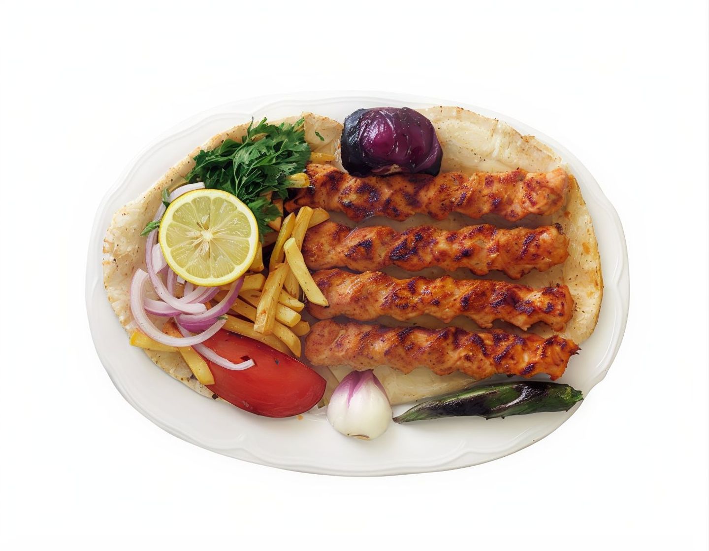 Chicken Kebab For One Person - Without Rice
