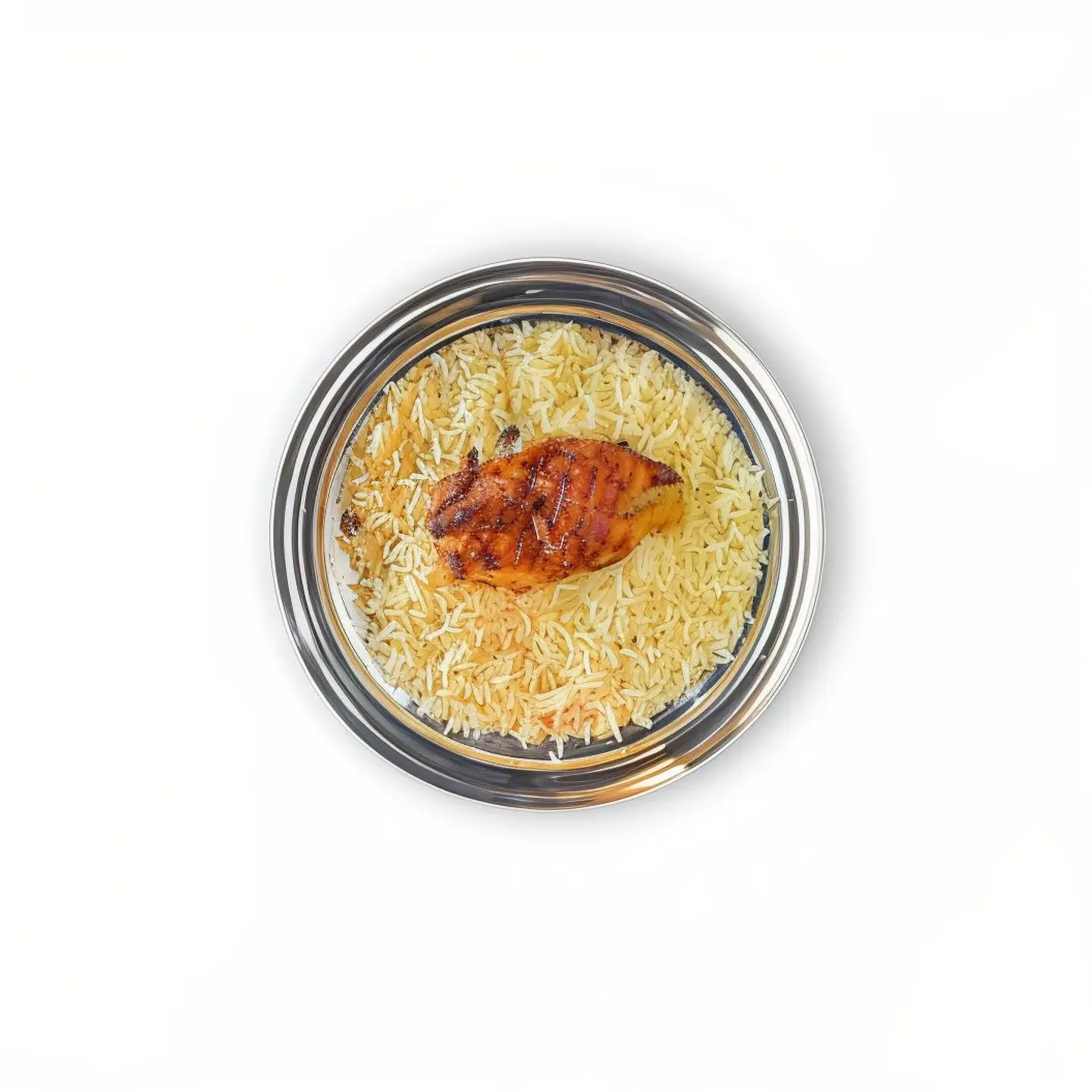 نص حبة دجاج شواية مع أرز بيشاور