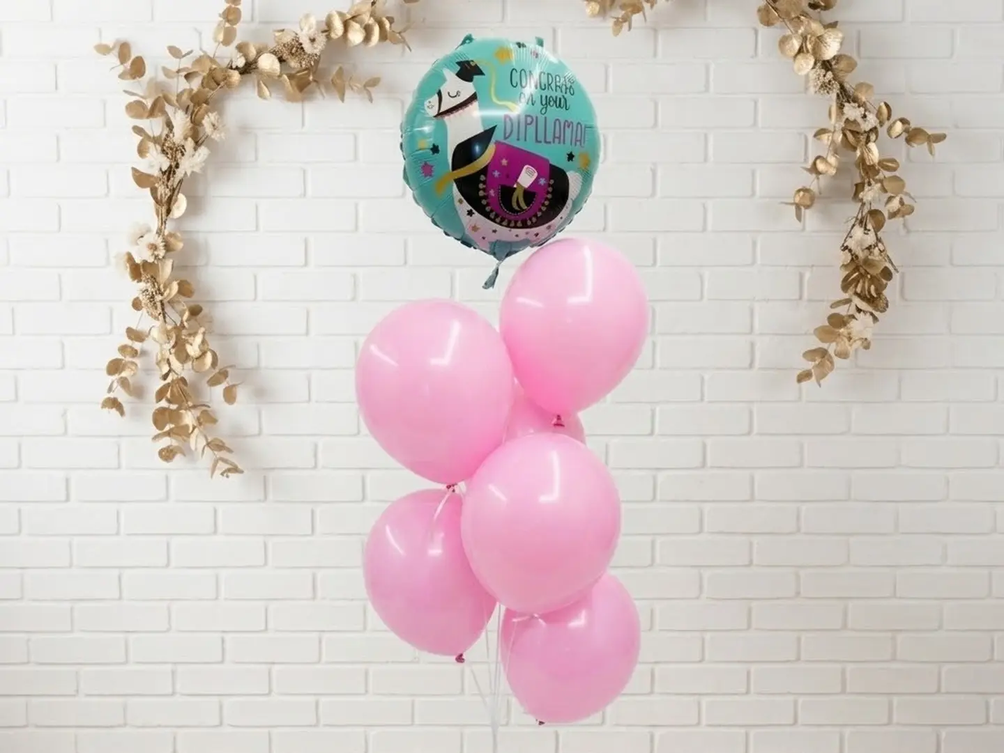 Llama Graduation Balloon Bouquet