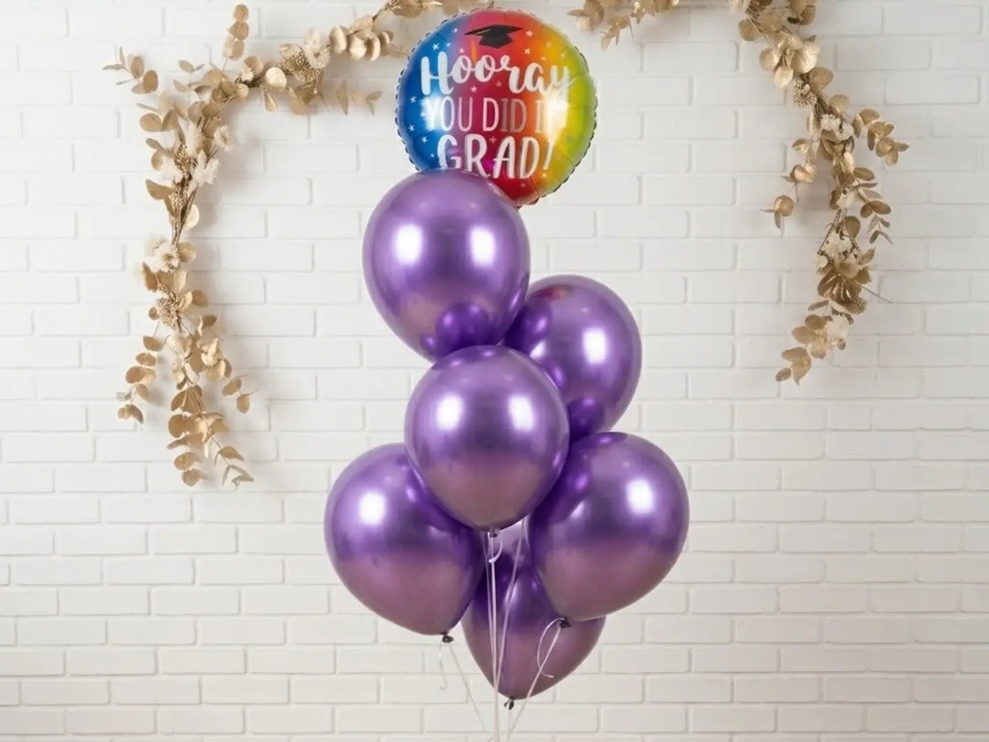Purple Graduation Balloon Bouquet