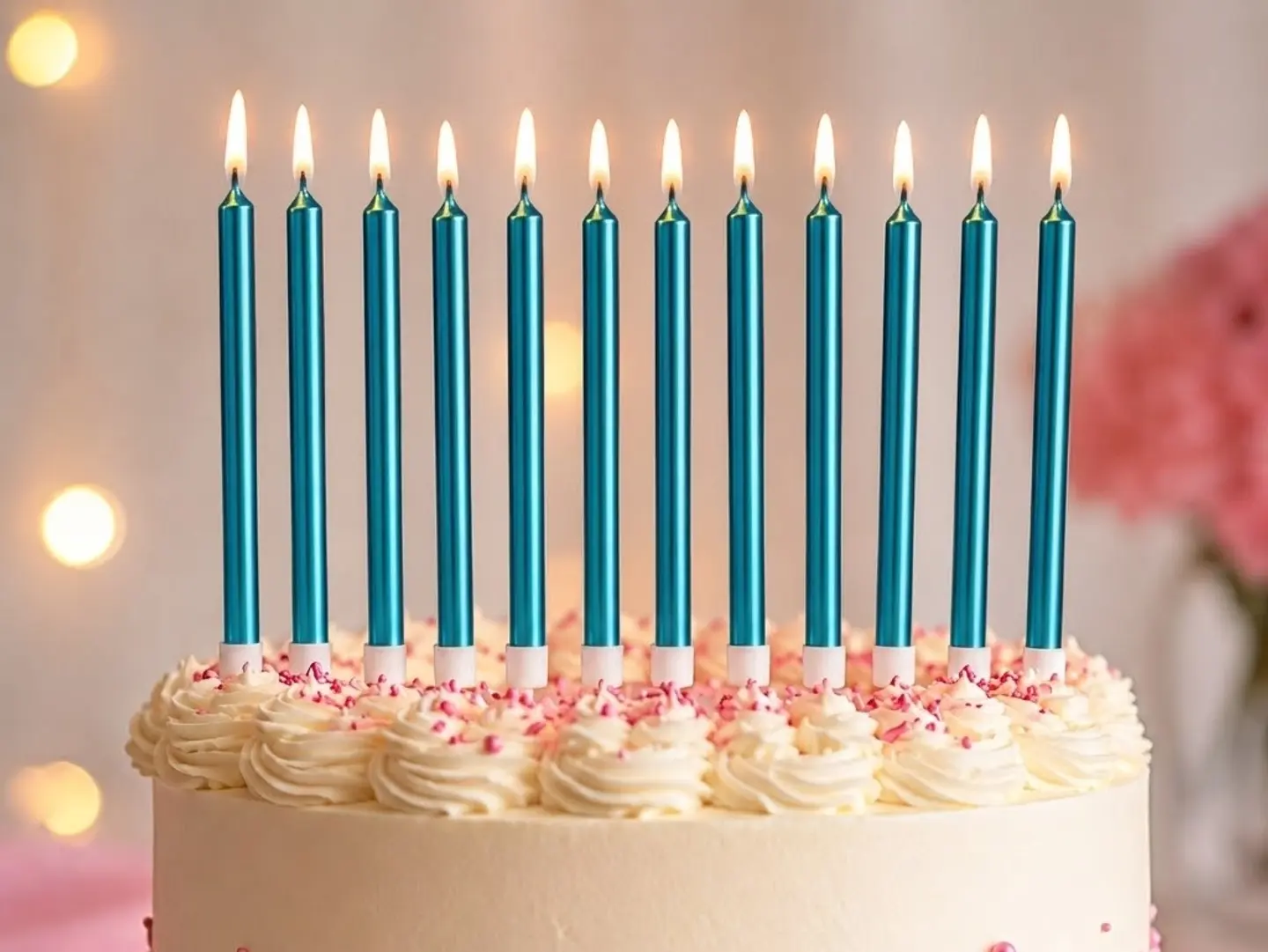 12pcs Blue Candle Set