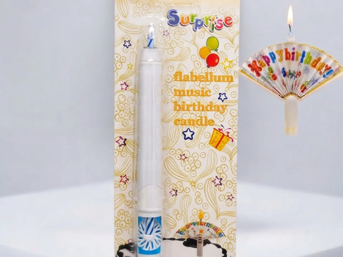 Surprise Birthday Fan Candle