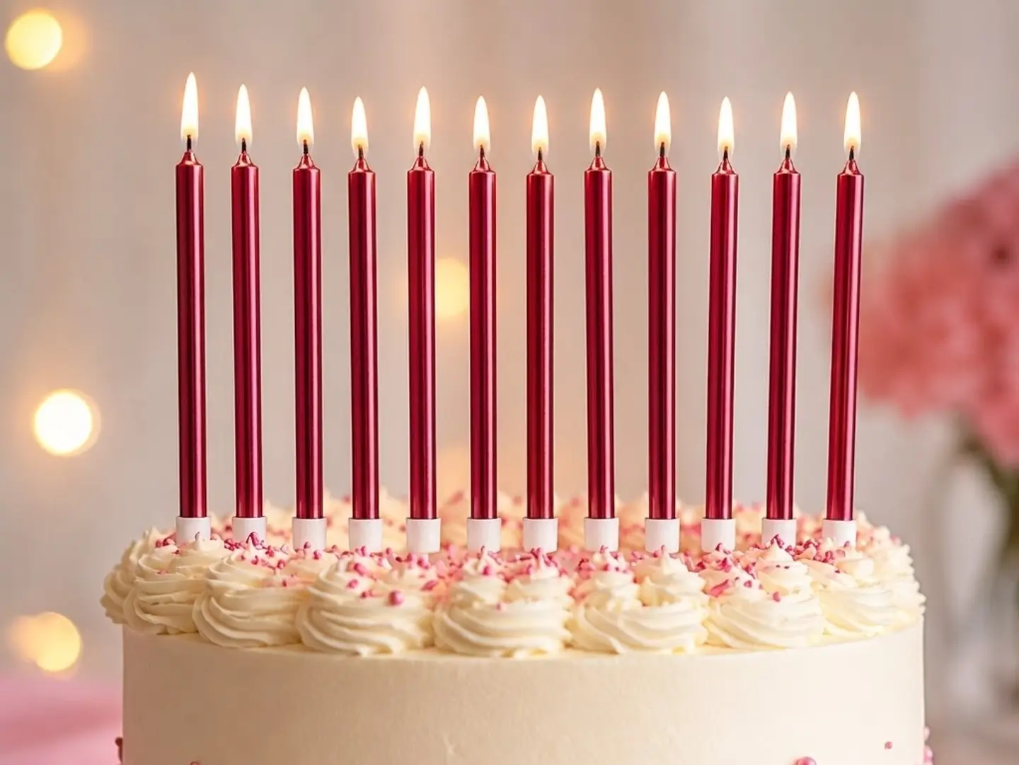 12pcs Red Candle Set