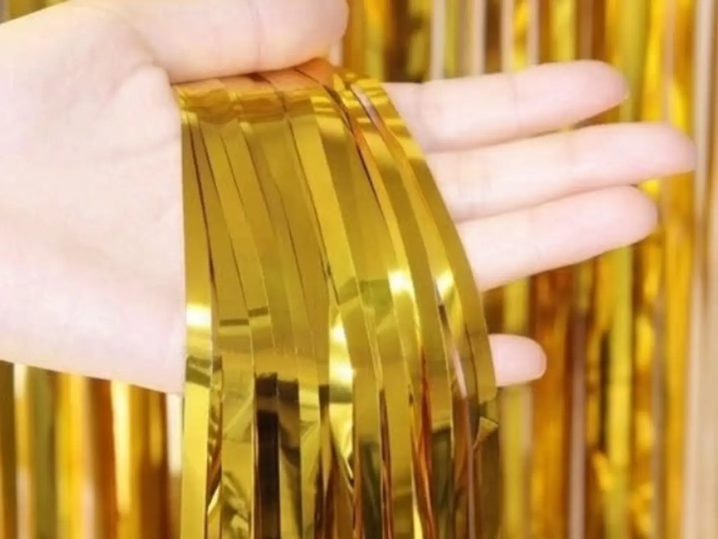 Metallic Gold Curtain