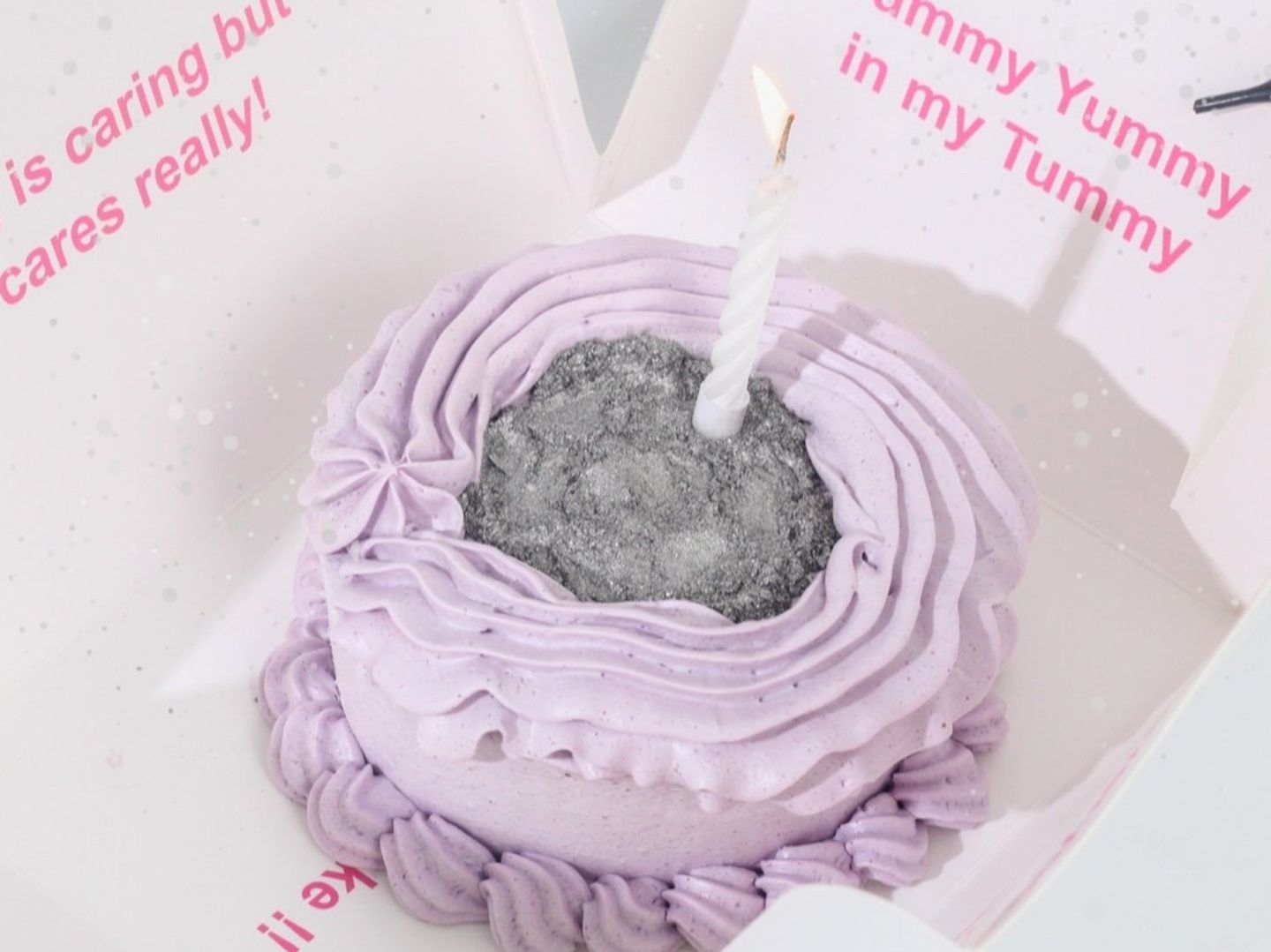 Sparkling Purple Birthday Cake
