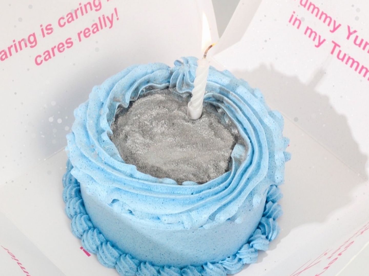 Sparkling Blue Birthday Cake
