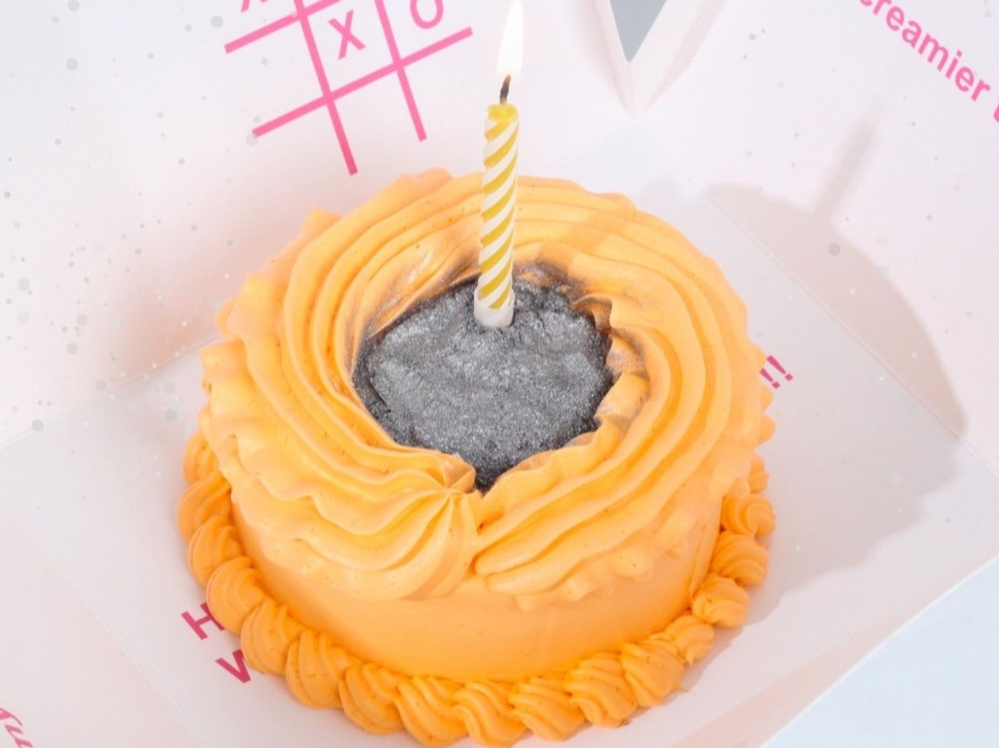 Sparkling Orange Birthday Cake