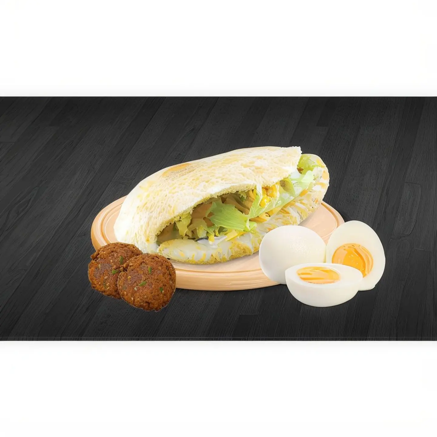 ساندوتش طعمية بالبيض مسلوق