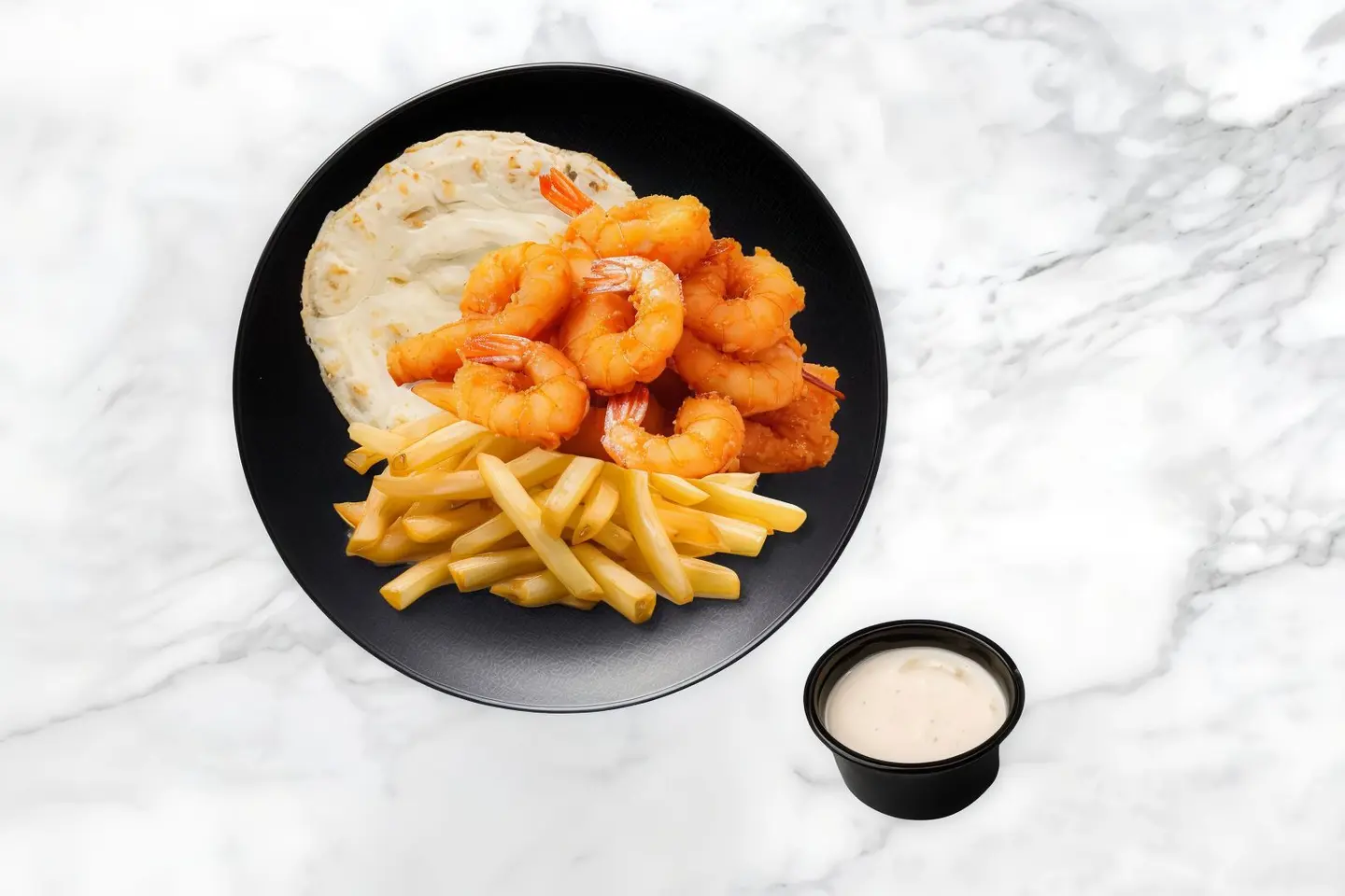 طبق روبيان المقلي