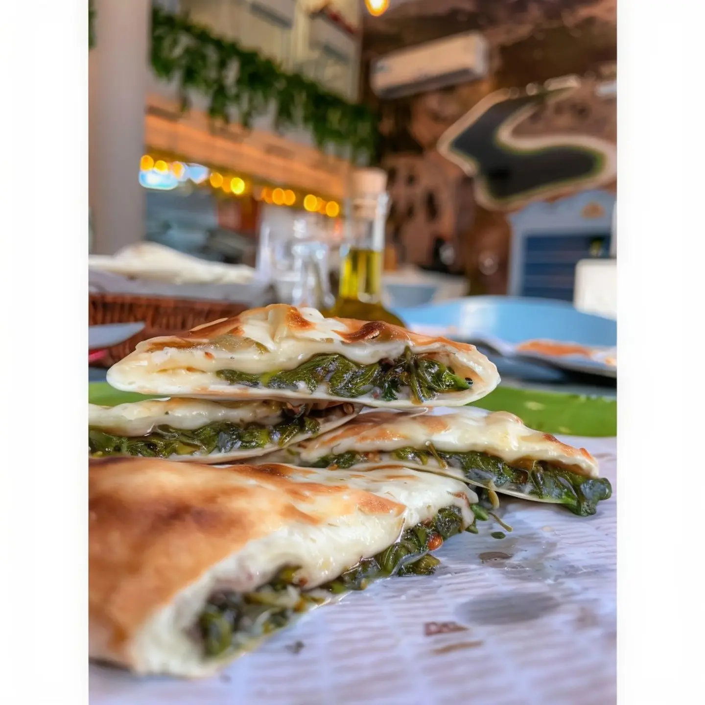 Spinach With Cheese Manqusha