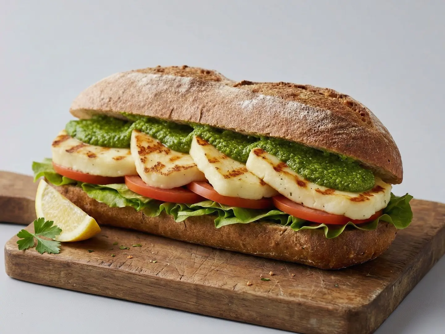 ساندوتش حلومي بالبيستو