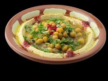 صحن فول مع حمص- وسط