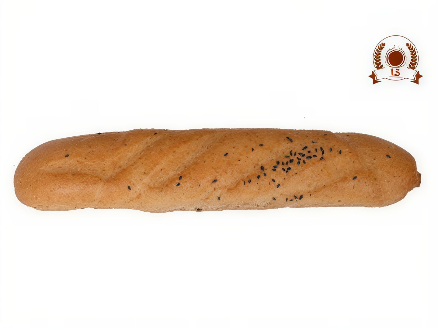 Small Brown French Baguette With Nigella Sativa