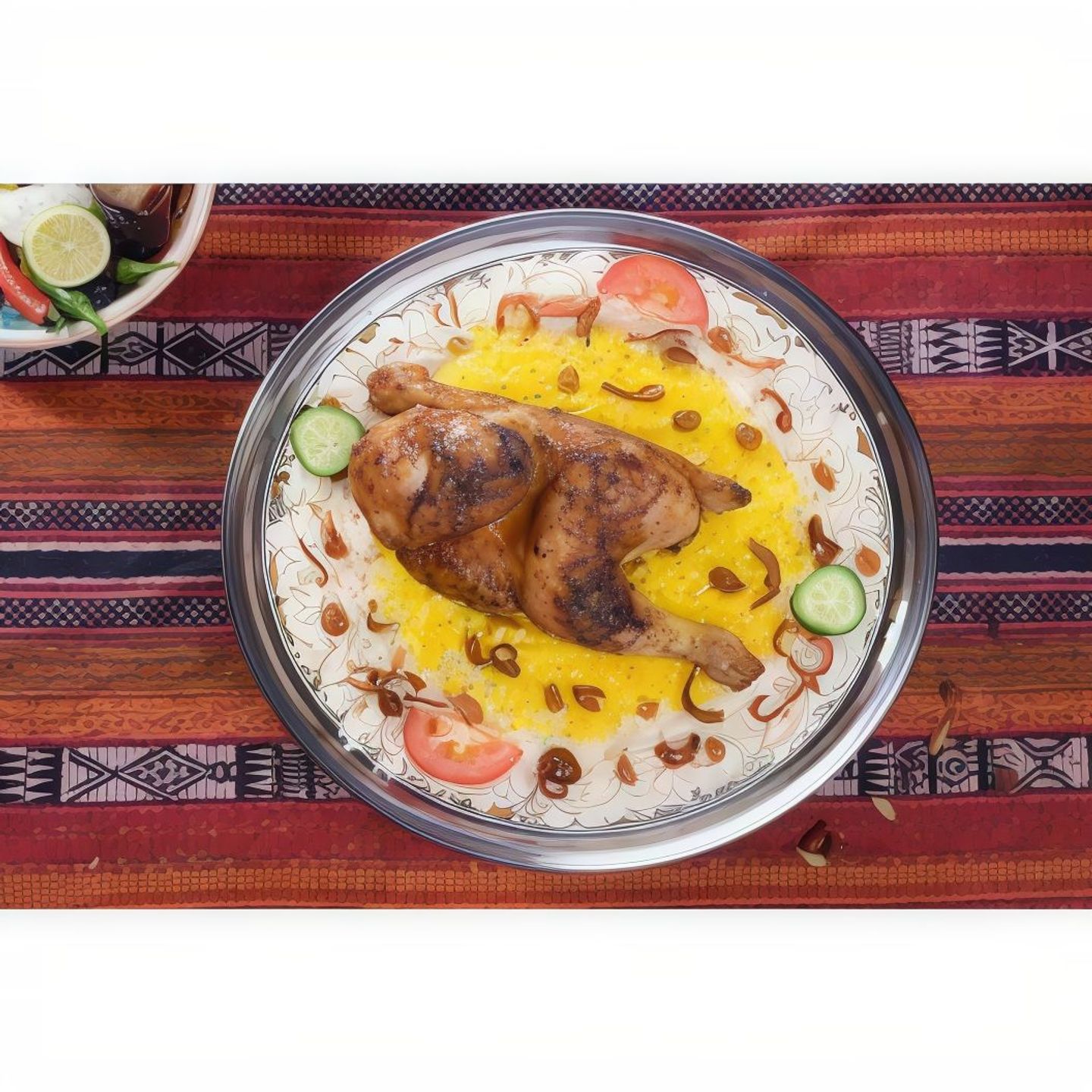 نصف دجاجة مظبي مثلوثة