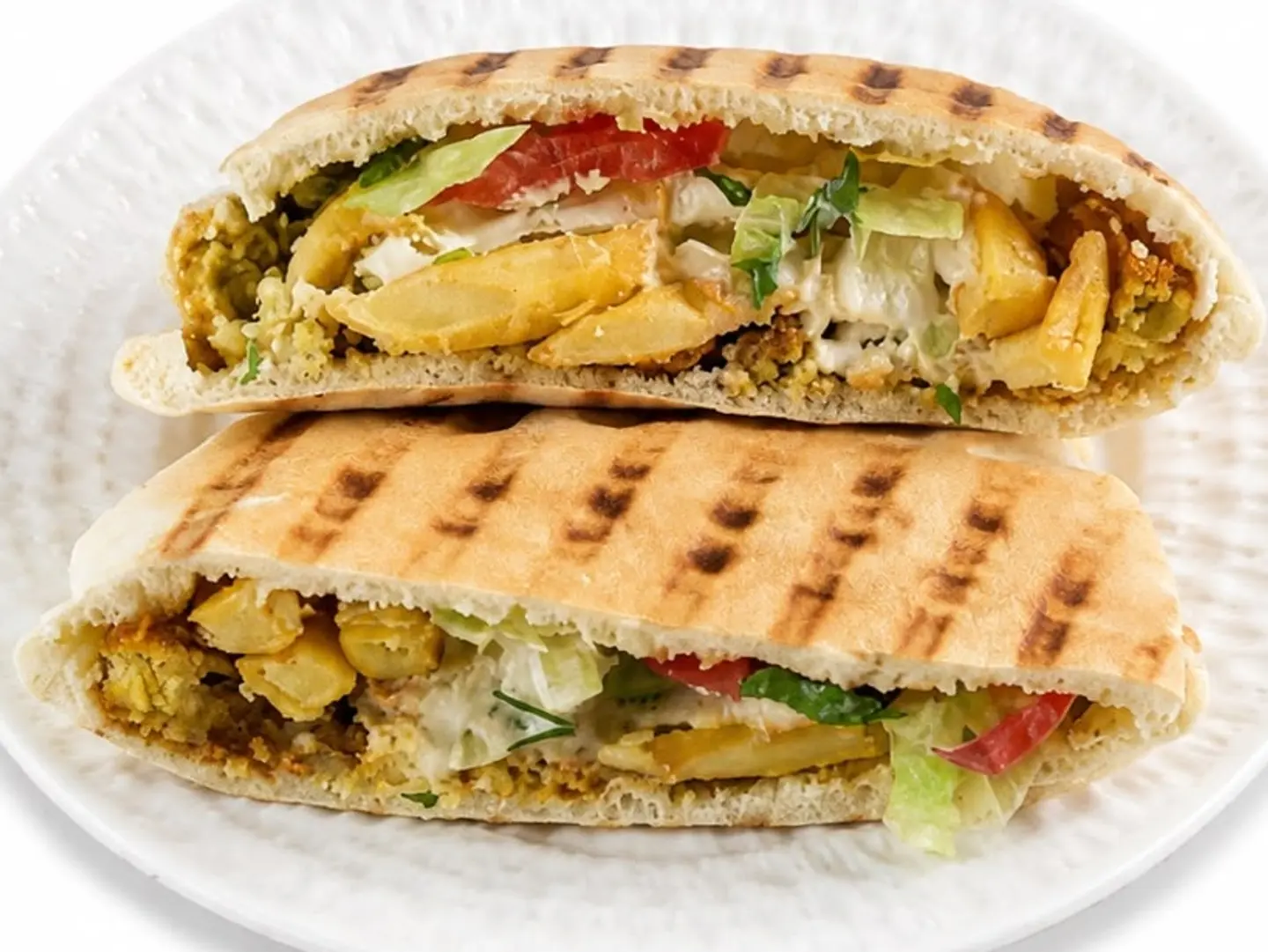 Falafel Potato Hummus Sandwich