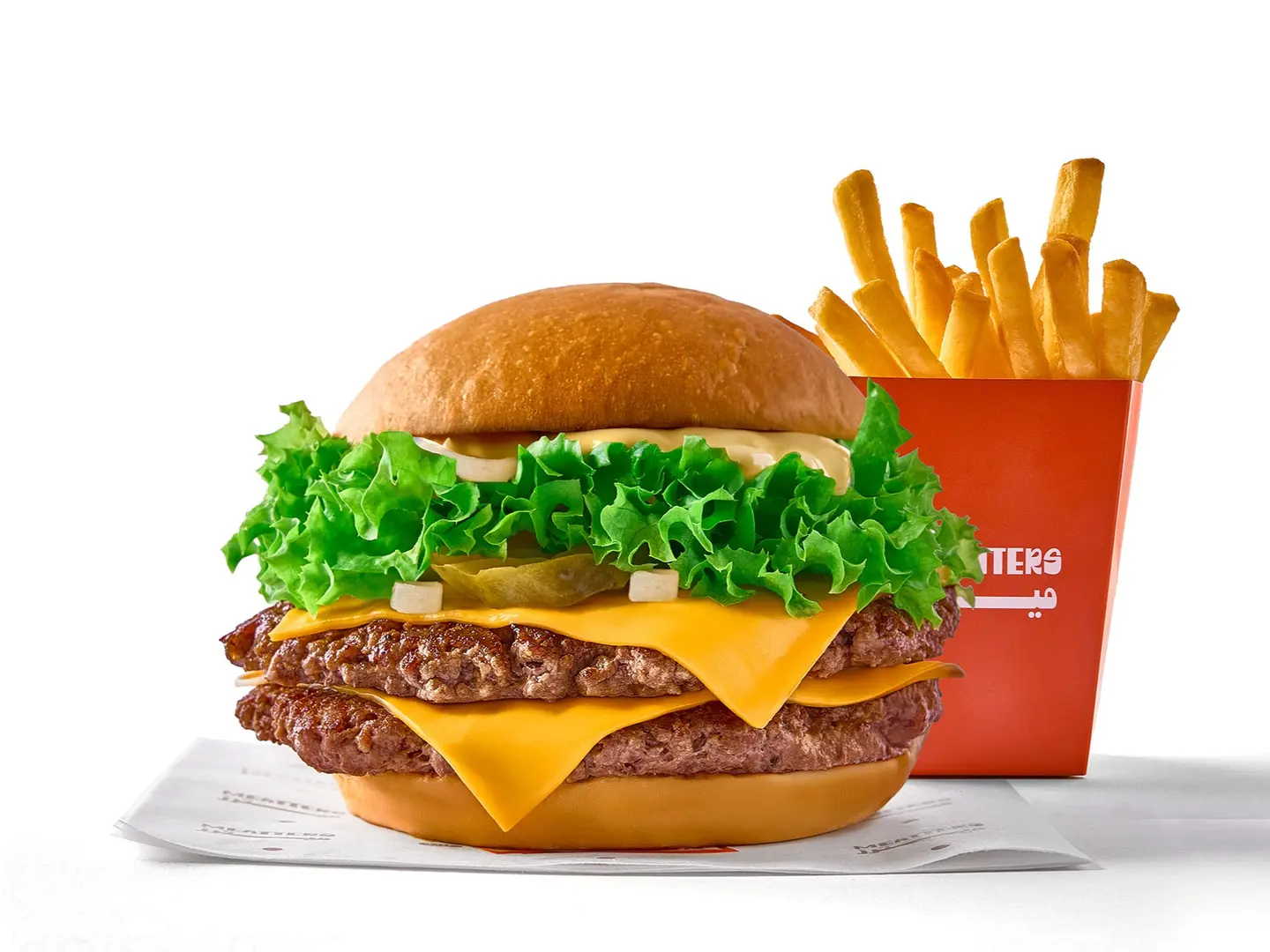 Double Meatters Burger With Fries