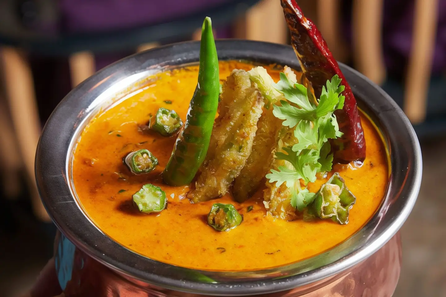 باميا باللحم المقرمشة