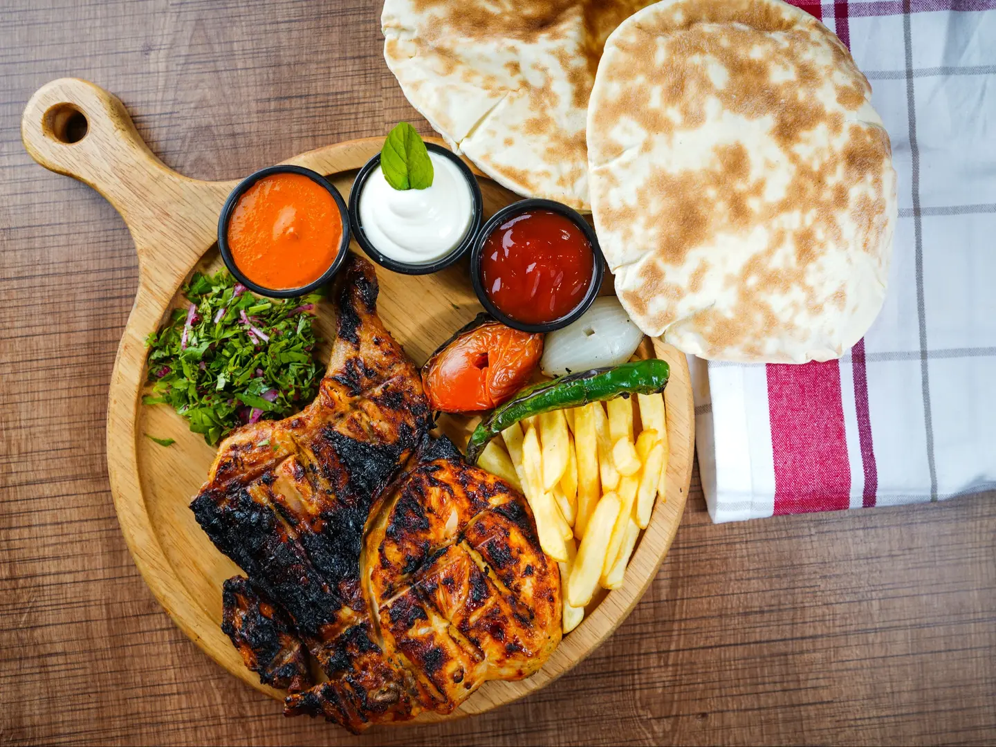 حبة دجاج علي الفحم بدون رز